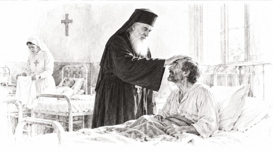 Святитель Нектарий Эгинский и исцеление парализованного человека в афинской больнице